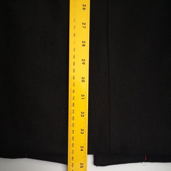 George Ladies Size Large Black Button Front Wool Blend Lined Pea Coat - Picture 9 of 9